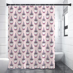 Unicorn Cupcake Pattern Print Shower Curtain