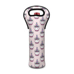 Unicorn Cupcake Pattern Print Single Neoprene Wine Tote