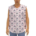 Unicorn Cupcake Pattern Print Sleeveless Baseball Jersey