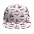 Unicorn Cupcake Pattern Print Snapback Cap