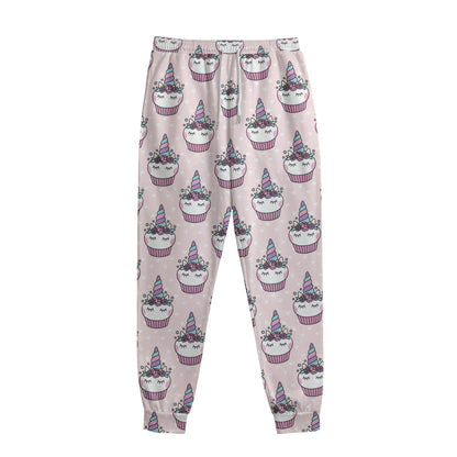 Unicorn Cupcake Pattern Print Sweatpants