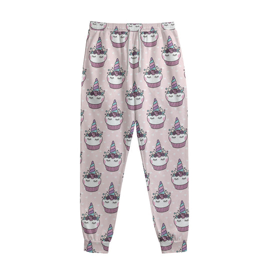 Unicorn Cupcake Pattern Print Sweatpants