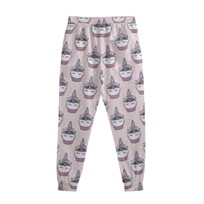 Unicorn Cupcake Pattern Print Sweatpants