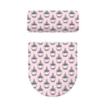 Unicorn Cupcake Pattern Print Toilet Lid And Tank Cover Set