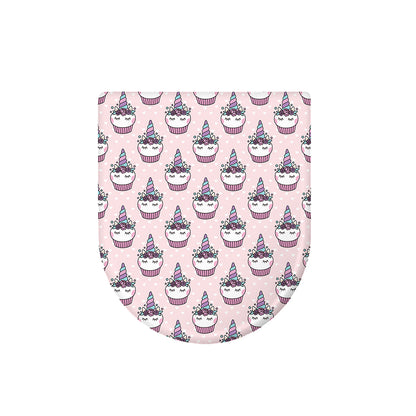 Unicorn Cupcake Pattern Print Toilet Lid Cover