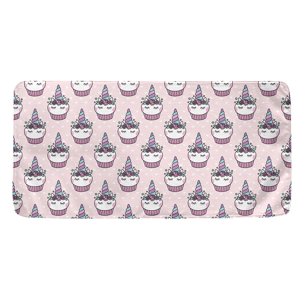 Unicorn Cupcake Pattern Print Towel
