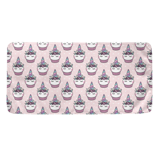 Unicorn Cupcake Pattern Print Towel