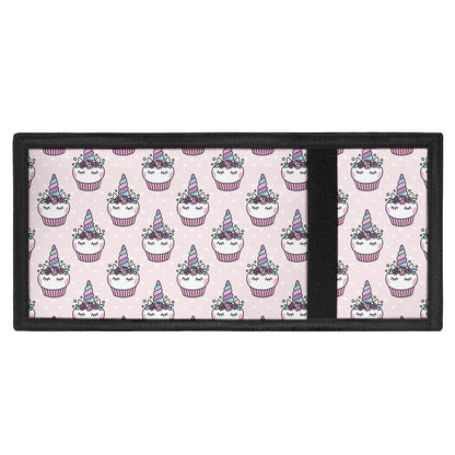 Unicorn Cupcake Pattern Print Trifold Wallet
