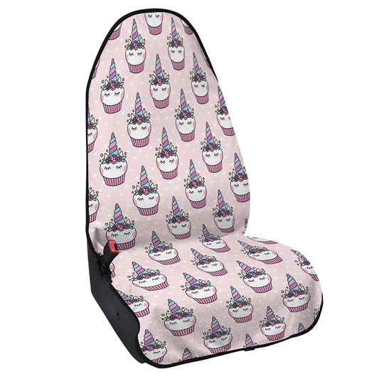 Unicorn Cupcake Pattern Print Waterproof Car Seat Cover