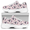 Unicorn Cupcake Pattern Print White Chunky Shoes