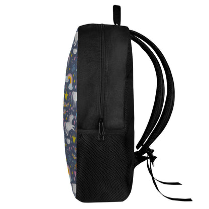 Unicorn Dream Cartoon Pattern Print 17 Inch Backpack
