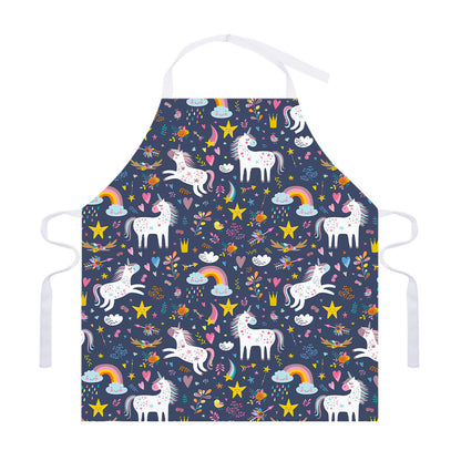 Unicorn Dream Cartoon Pattern Print Adjustable Apron