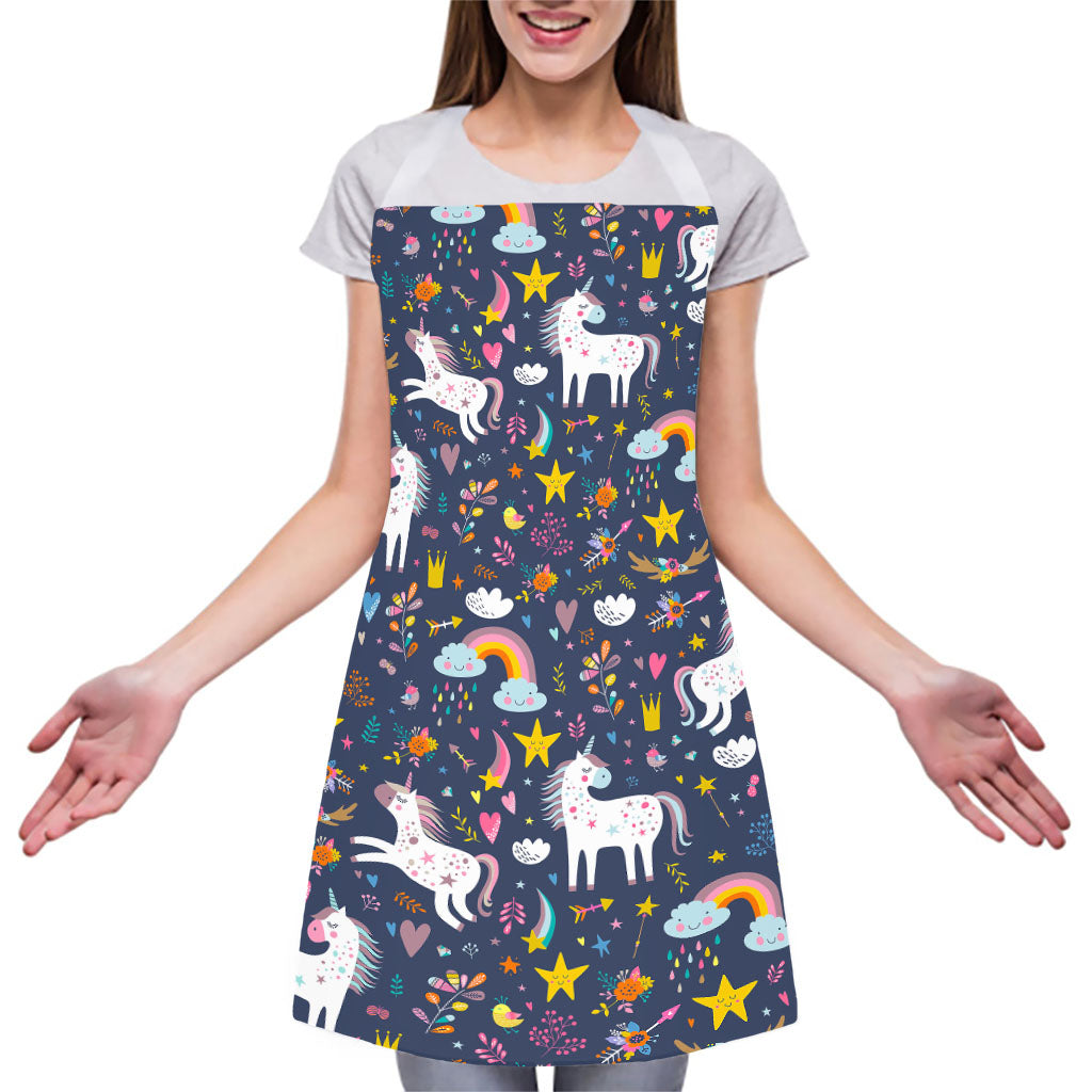 Unicorn Dream Cartoon Pattern Print Adjustable Apron