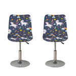 Unicorn Dream Cartoon Pattern Print Bar Stool Covers
