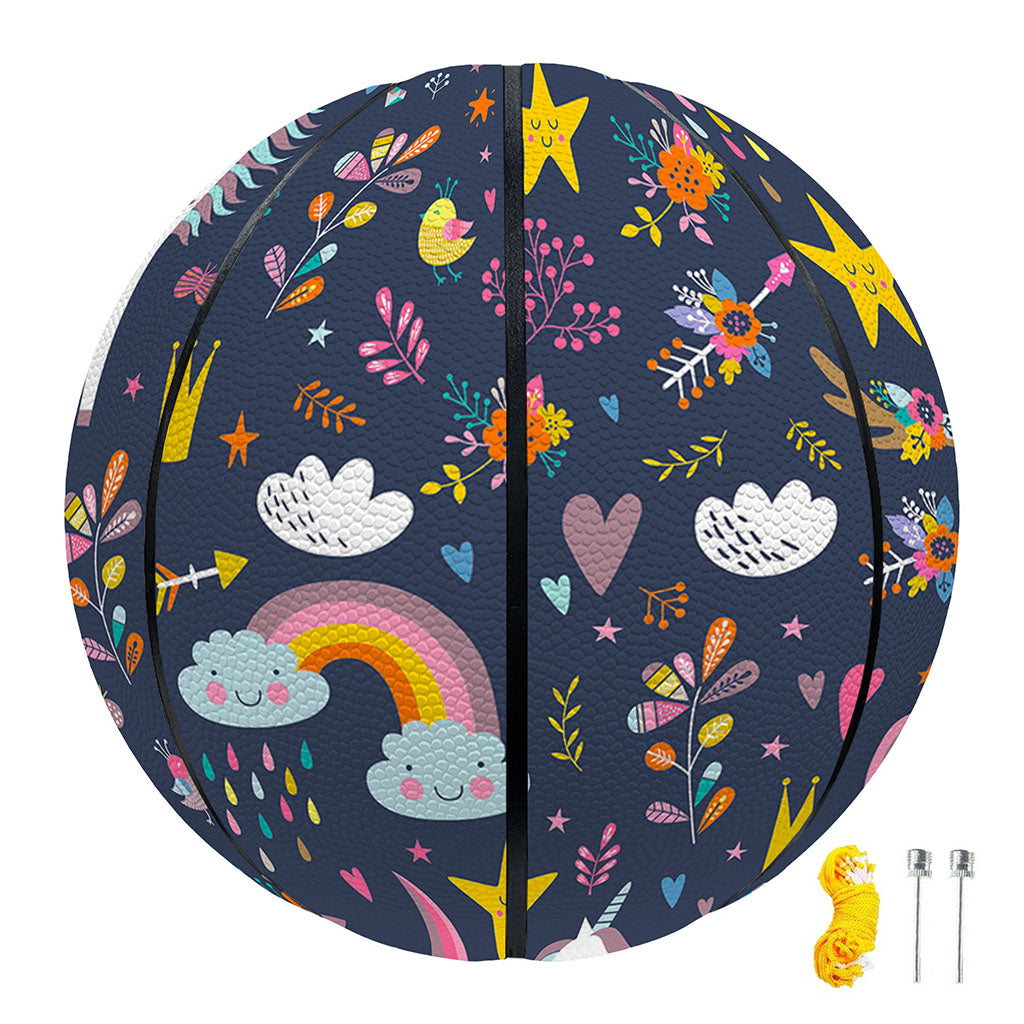Unicorn Dream Cartoon Pattern Print Basketball