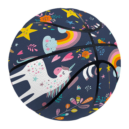 Unicorn Dream Cartoon Pattern Print Basketball