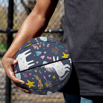 Unicorn Dream Cartoon Pattern Print Basketball