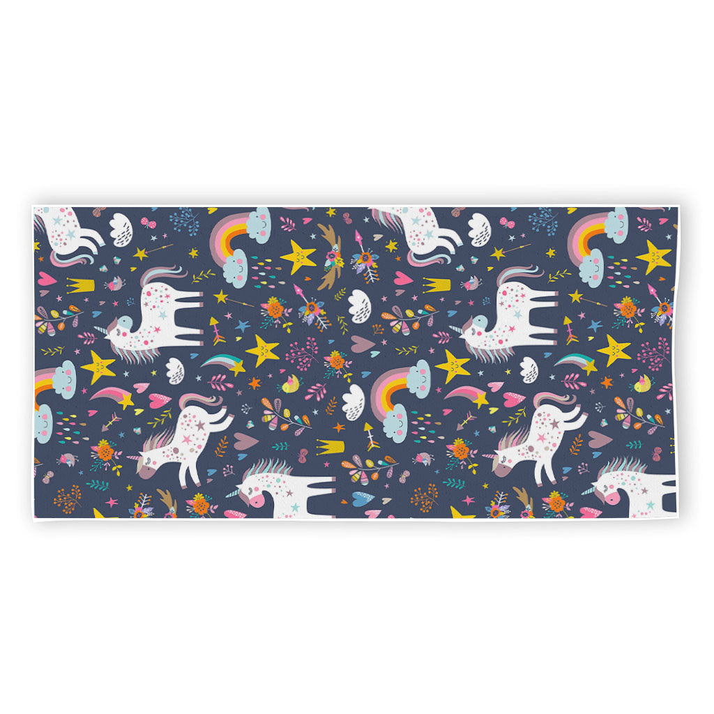 Unicorn Dream Cartoon Pattern Print Beach Towel