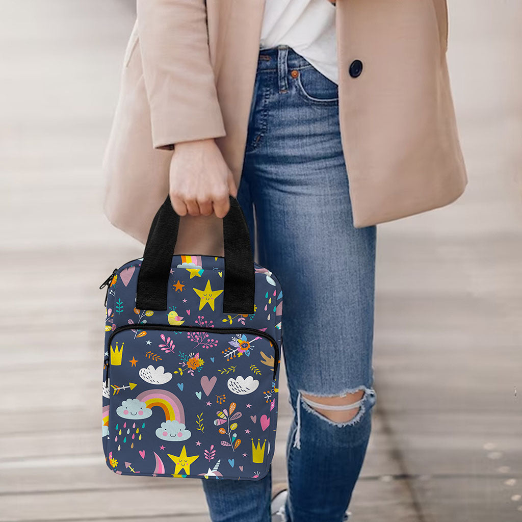 Unicorn Dream Cartoon Pattern Print Bible Tote Bag