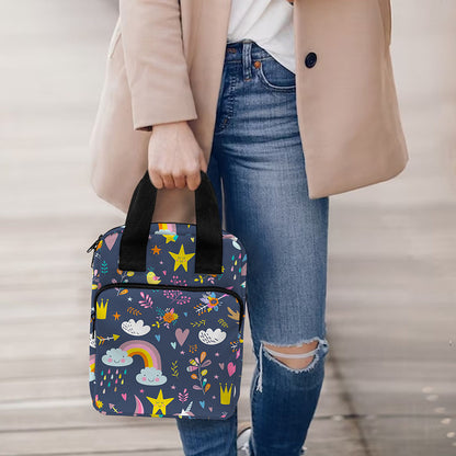 Unicorn Dream Cartoon Pattern Print Bible Tote Bag