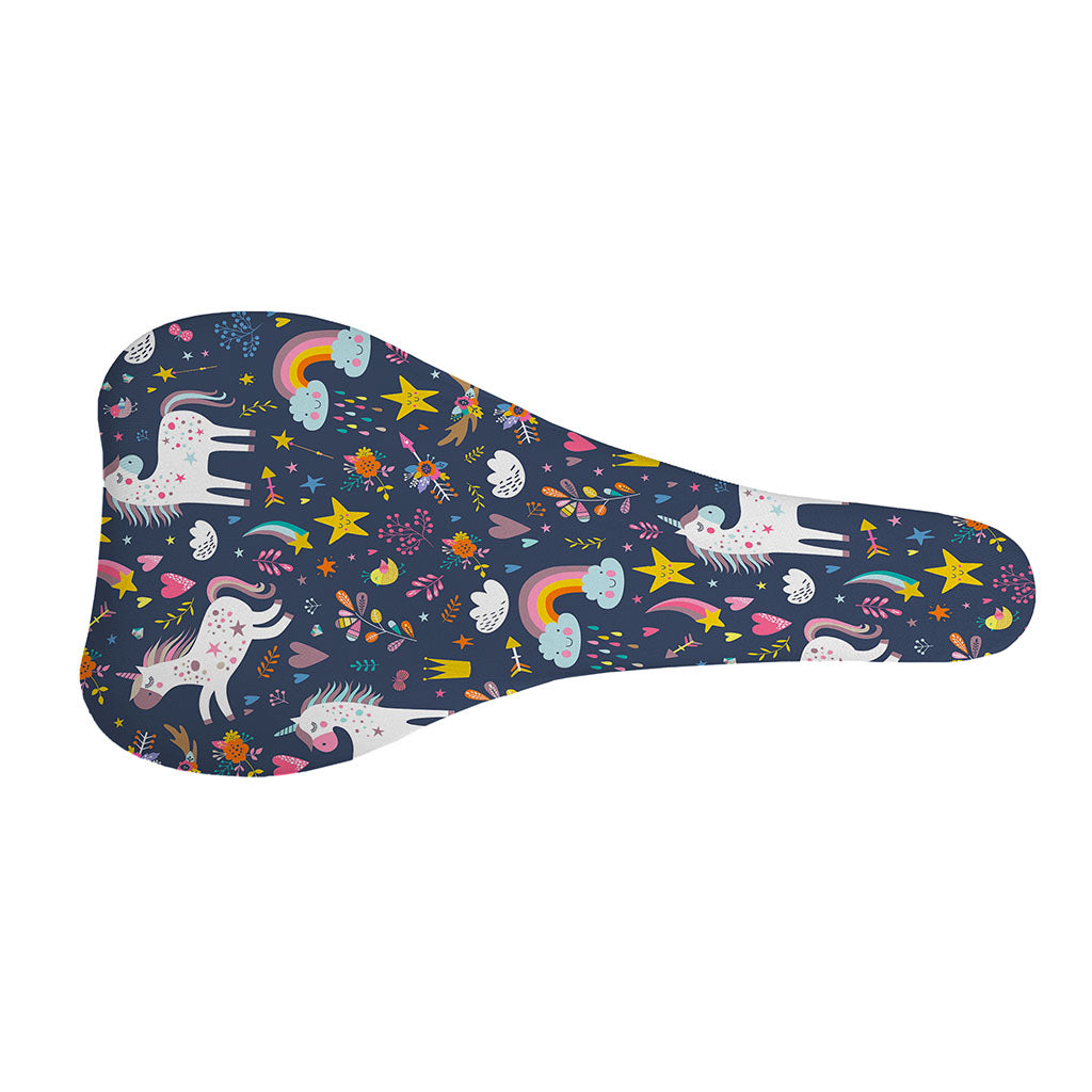 Unicorn Dream Cartoon Pattern Print Bicycle Seat Cover