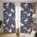 Unicorn Dream Cartoon Pattern Print Dimout Pencil Pleat Curtains