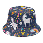 Unicorn Dream Cartoon Pattern Print Bucket Hat