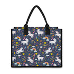Unicorn Dream Cartoon Pattern Print Canvas Tote Bag