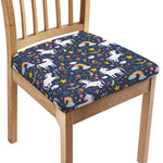 Unicorn Dream Cartoon Pattern Print Chair Cushion Cover
