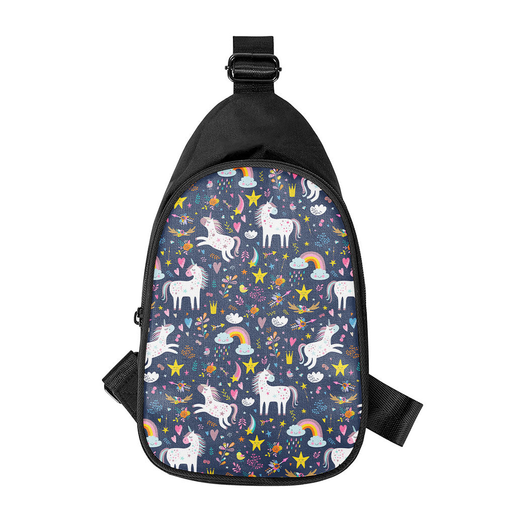 Unicorn Dream Cartoon Pattern Print Chest Bag