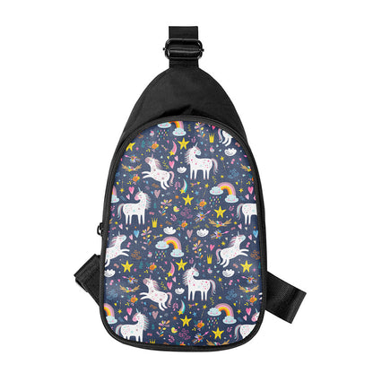 Unicorn Dream Cartoon Pattern Print Chest Bag