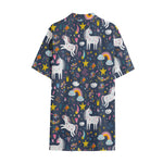 Unicorn Dream Cartoon Pattern Print Cotton Hawaiian Shirt
