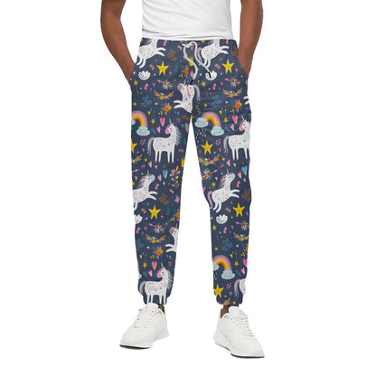 Unicorn Dream Cartoon Pattern Print Cotton Pants