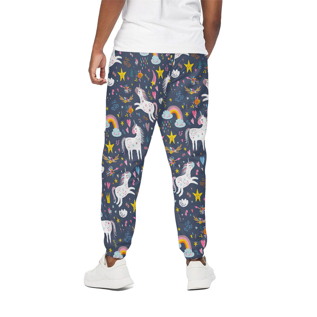 Unicorn Dream Cartoon Pattern Print Cotton Pants