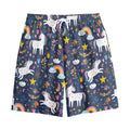 Unicorn Dream Cartoon Pattern Print Cotton Shorts