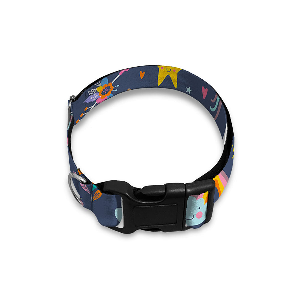 Unicorn Dream Cartoon Pattern Print Dog Collar