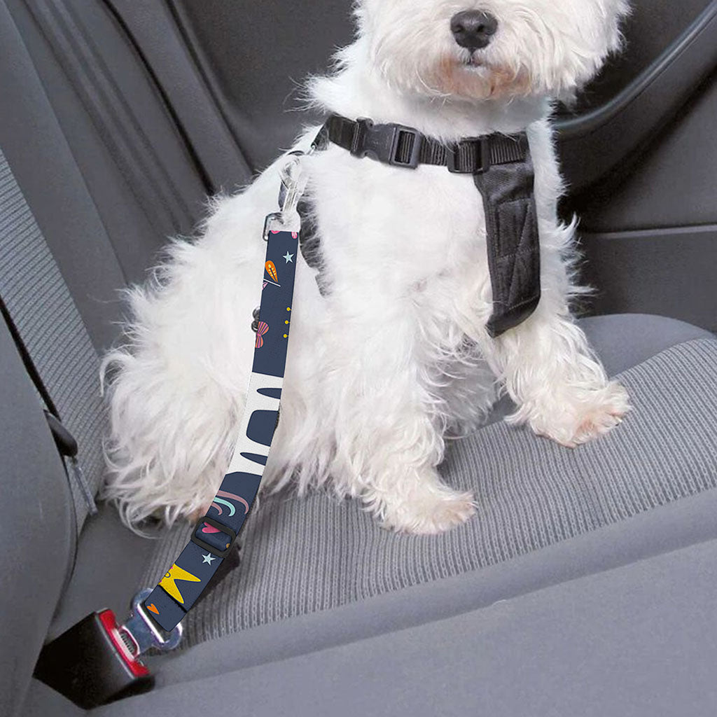 Unicorn Dream Cartoon Pattern Print Dog Seat Belt