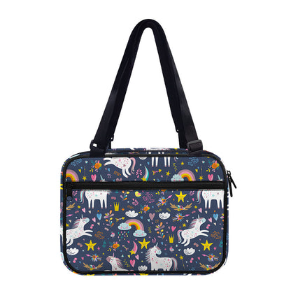 Unicorn Dream Cartoon Pattern Print Double Strap Bible Bag