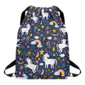 Unicorn Dream Cartoon Pattern Print Drawstring Backpack