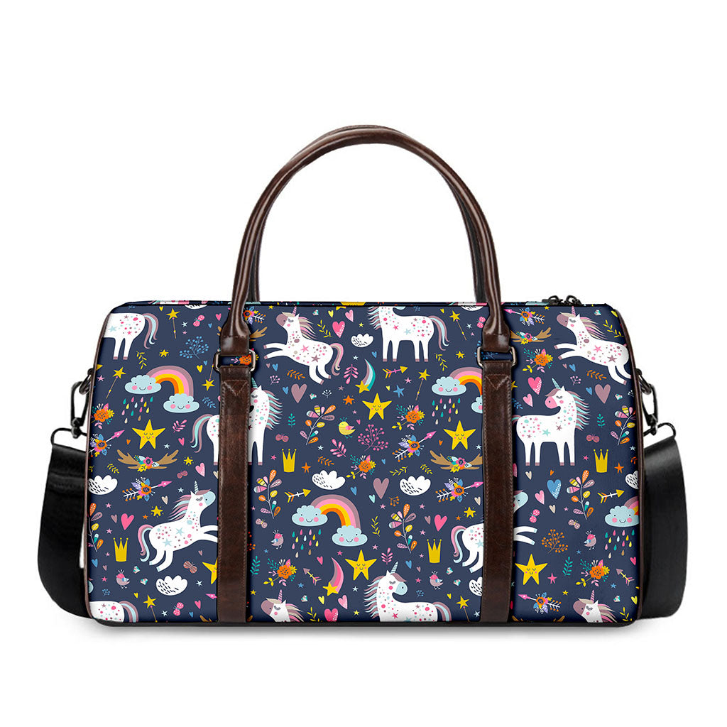 Unicorn Dream Cartoon Pattern Print Duffle Bag