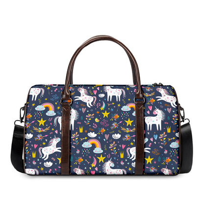 Unicorn Dream Cartoon Pattern Print Duffle Bag
