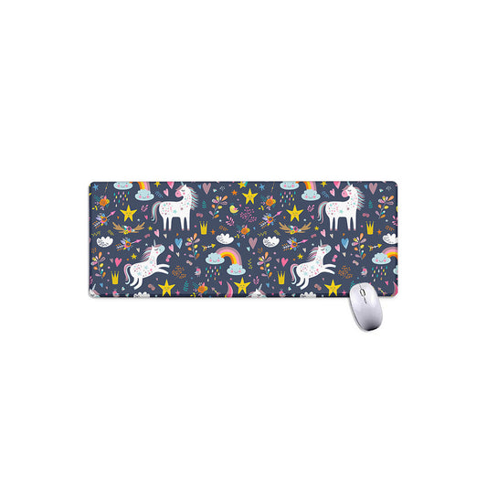 Unicorn Dream Cartoon Pattern Print Extended Mouse Pad