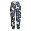 Unicorn Dream Cartoon Pattern Print Fleece Lined Knit Pants
