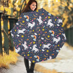 Unicorn Dream Cartoon Pattern Print Foldable Umbrella