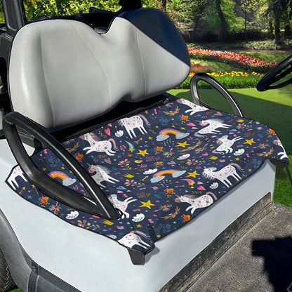 Unicorn Dream Cartoon Pattern Print Golf Cart Seat Cover
