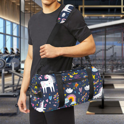 Unicorn Dream Cartoon Pattern Print Gym Bag