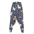 Unicorn Dream Cartoon Pattern Print Hammer Pants