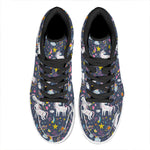 Unicorn Dream Cartoon Pattern Print High Top Leather Sneakers