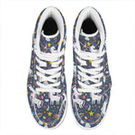 Unicorn Dream Cartoon Pattern Print High Top Leather Sneakers