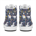 Unicorn Dream Cartoon Pattern Print High Top Leather Sneakers